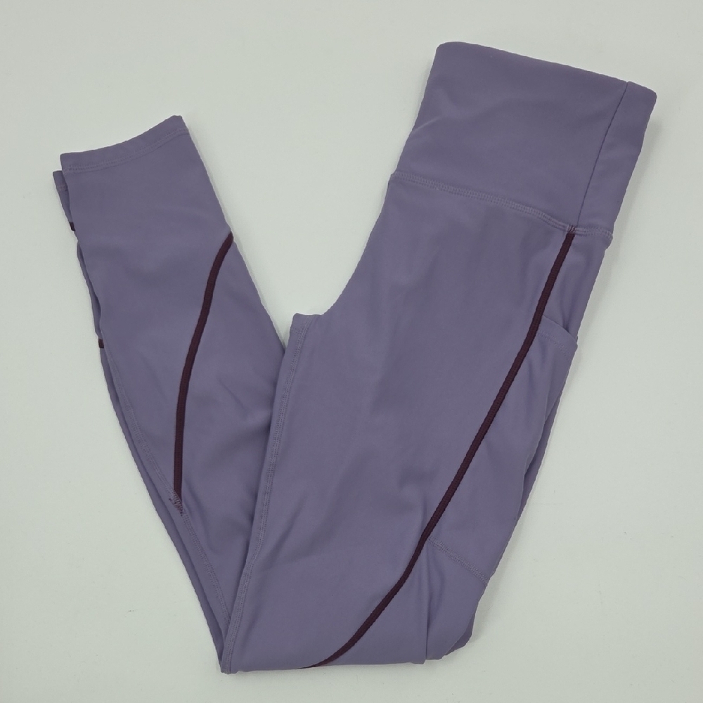 Fabletics Purple Leggings with Dark Purple Trim